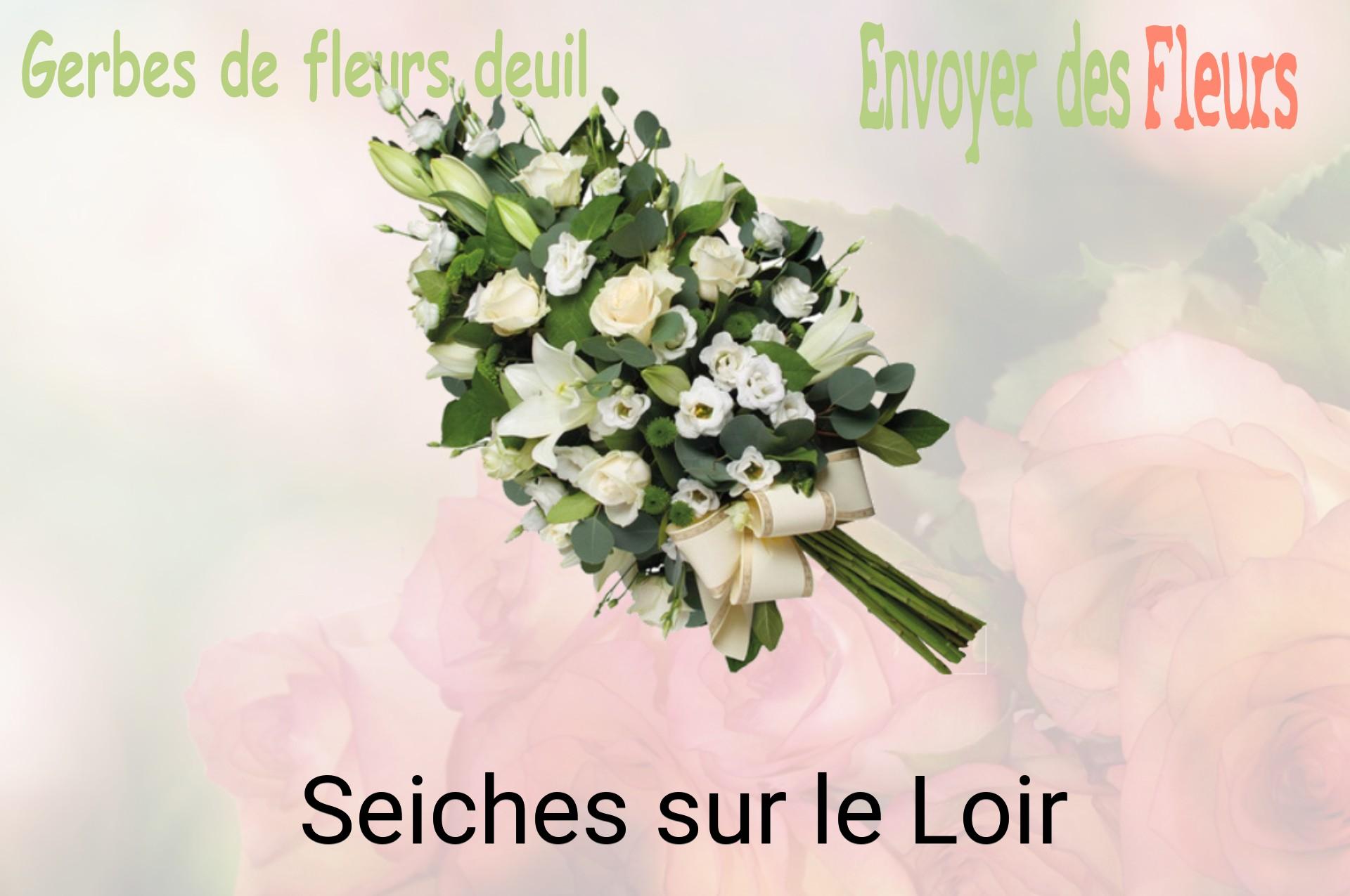 Gerbe de fleurs de deuil livrée à Seiches-sur-le-Loir